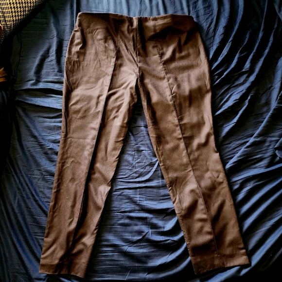 Akris Brown Wool Slacks - Picture 2 of 4